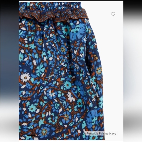 Vineyard Vines Girls puff sleeve Smocked dress fenwick paisley navy size 10-12 - Picture 5 of 11